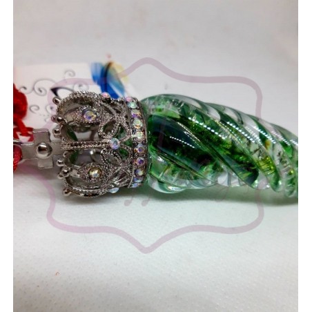 Corno vetro murano verde  gr.