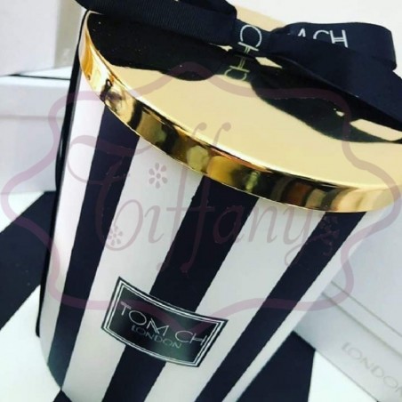 Candela a strisce bianca e...