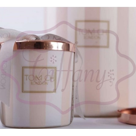 Candela a strisce bianca e...